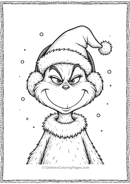 Grinch With A Sneer  Free PDF Printable