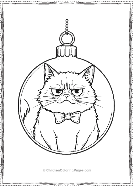 Grumpy Cat Wearing A Bow Free PDF Printable