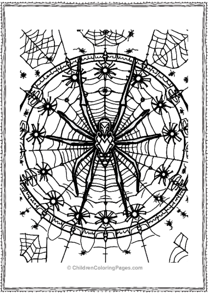 Halloween Spider Mandala Free PDF Printable