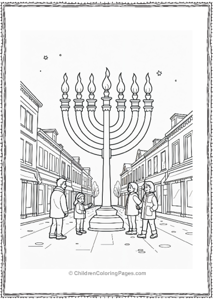 Hannukah Celebration In Town Square Free PDF Printable