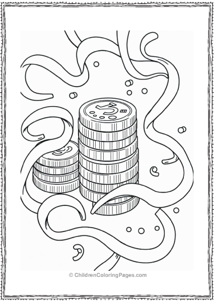 Hannukah Coins And Ribbons Pattern Free PDF Printable