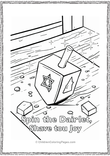 Hannukah Dreidel And Gelt Ready To Spin Free PDF Printable