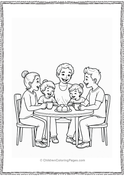 Hannukah Family Enjoying Sufganiyot Together Free PDF Printable