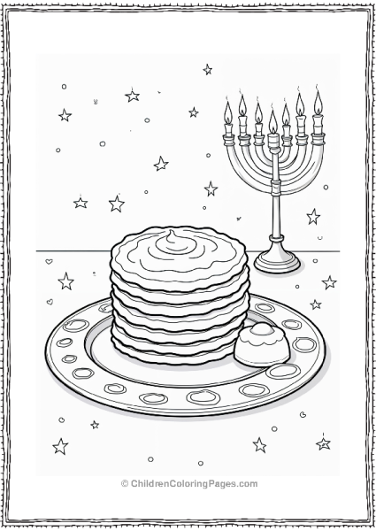 Hannukah Festive Plates Free PDF Printable