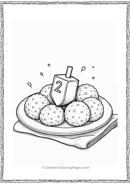 Hannukah Latkes And Dreidel Free PDF Printable