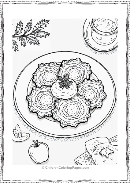 Hannukah Latkes With Apple And Tea  Free PDF Printable