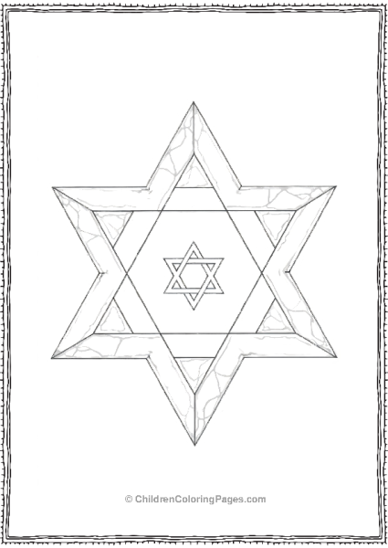 Hannukah Star Of David Geometric Design Free PDF Printable