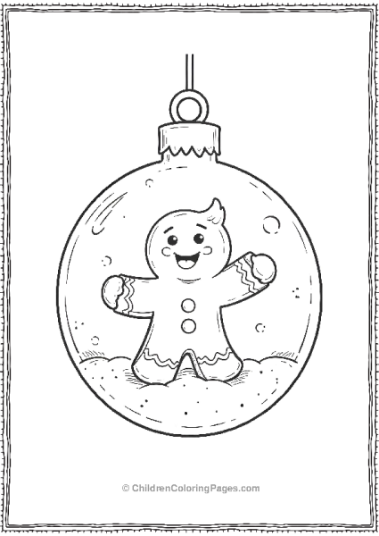 Happy Gingerbread Ornaments Free PDF Printable