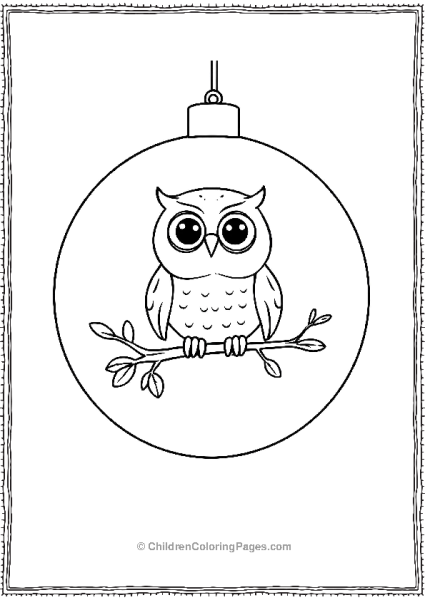 Happy Owl Ornament Free PDF Printable