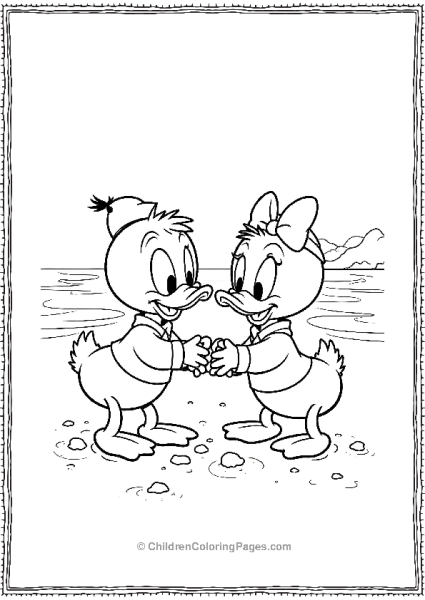 DuckTales Huey And Dowey Playing Free PDF Printable