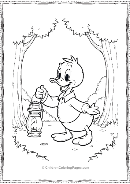 DuckTales Huey Holding A Latern Free PDF Printable