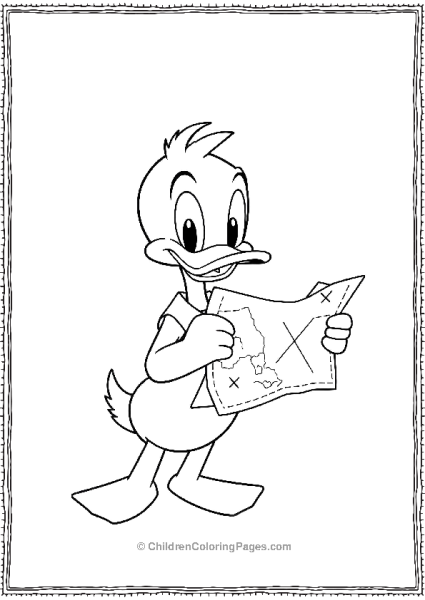 DuckTales Huey Holding A Map Free PDF Printable