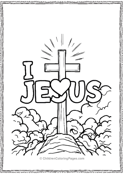 I Love Jesus Sign Free PDF Printable