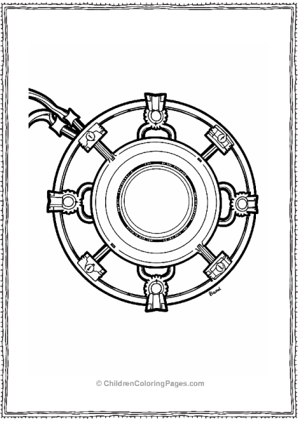 Iron Man Arc Reactor Illustration Free PDF Printable