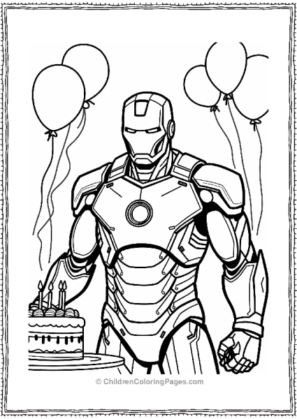 Iron Man At A Celebration Party Free PDF Printable