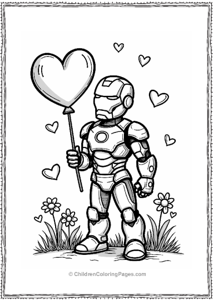 Iron Man Celebrating Valentine S Day Free PDF Printable