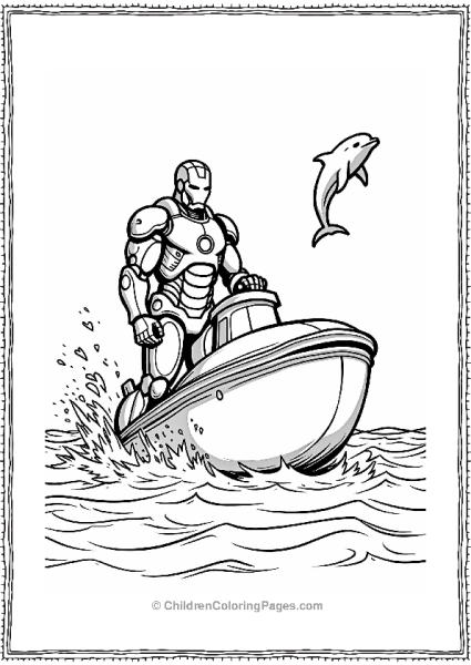 Iron Man Exploring The Ocean Free PDF Printable