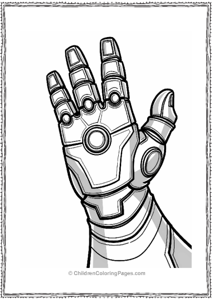 Iron Man Gauntlet Close Up Free PDF Printable