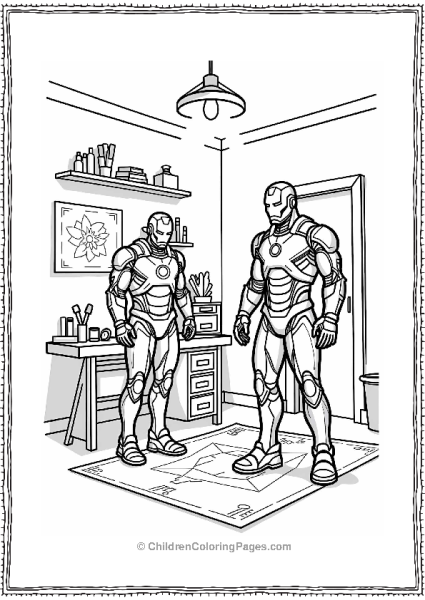 Iron Man In His Workshop Free PDF Printable