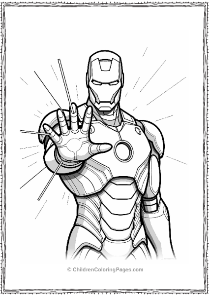 Iron Man Repulsor Ray Illustration Free PDF Printable