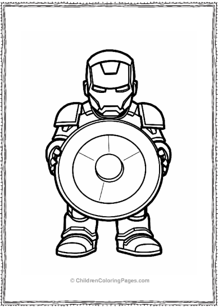 Iron Man With A Shield Free PDF Printable