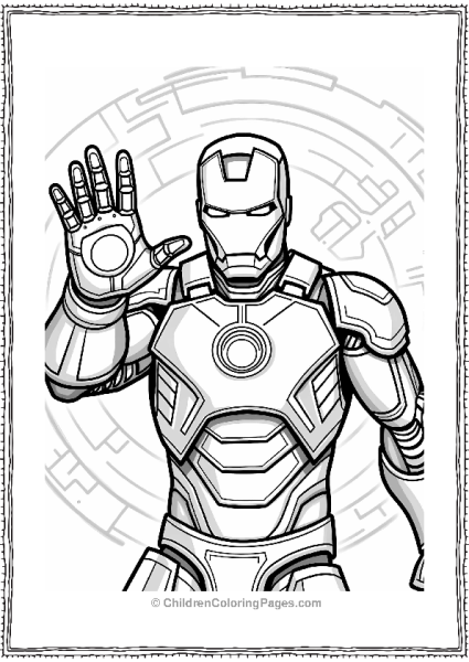 Iron Man With Arc Reactor Free PDF Printable