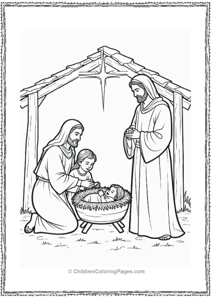 Jesus And Family Gathered In A Ranch Free PDF Printable