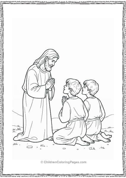 Jesus And His Disciples Praying Free PDF Printable