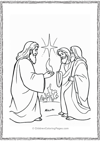 Jesus And His Disciples Witnessing A Miracle Free PDF Printable