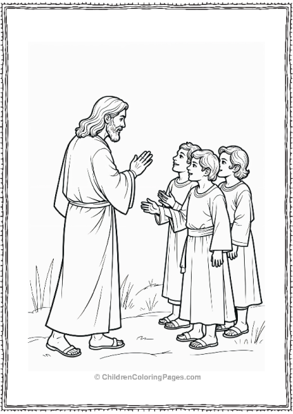 Jesus Blessing His Disciples Free PDF Printable