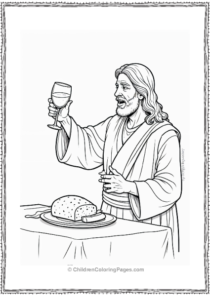 Jesus Blessing With Bread And Wine Free PDF Printable