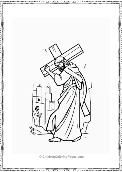 Jesus Carrying The Cross Free PDF Printable