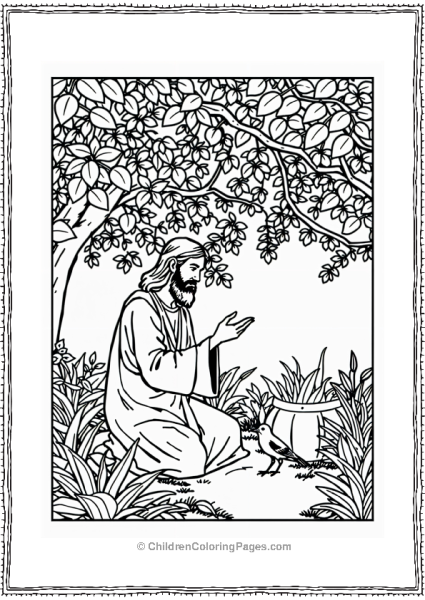 Jesus Feeding Birds Free PDF Printable