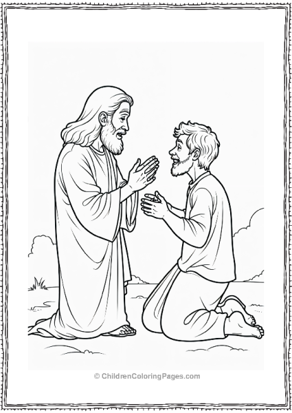 Jesus Healing A Blind Man Free PDF Printable