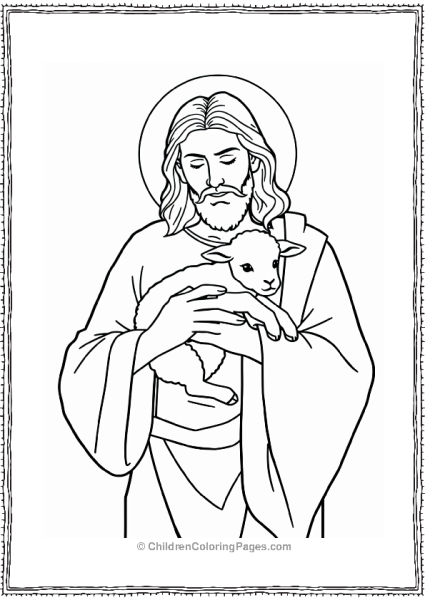 Jesus Holding A Lamb Free PDF Printable