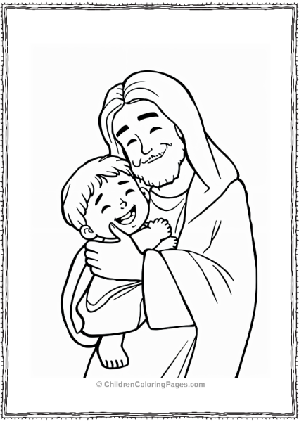 Jesus Hugging A Child Free PDF Printable