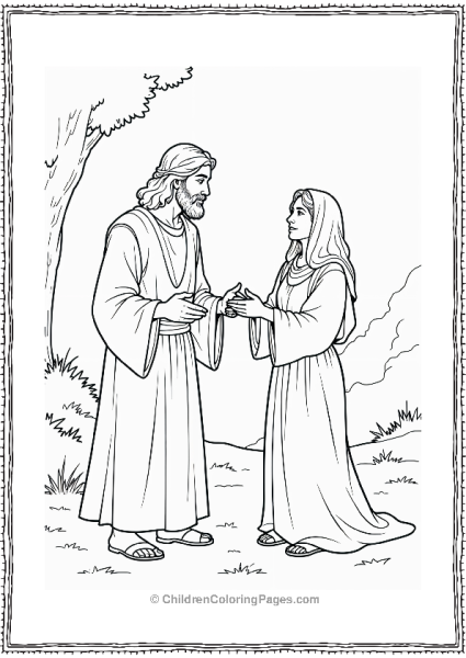 Jesus Meeting Mary Free PDF Printable