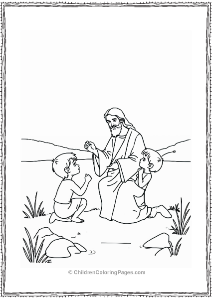 Jesus Playing With Children Free PDF Printable