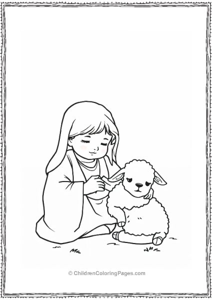 Jesus Resting Beside A Lamb Free PDF Printable