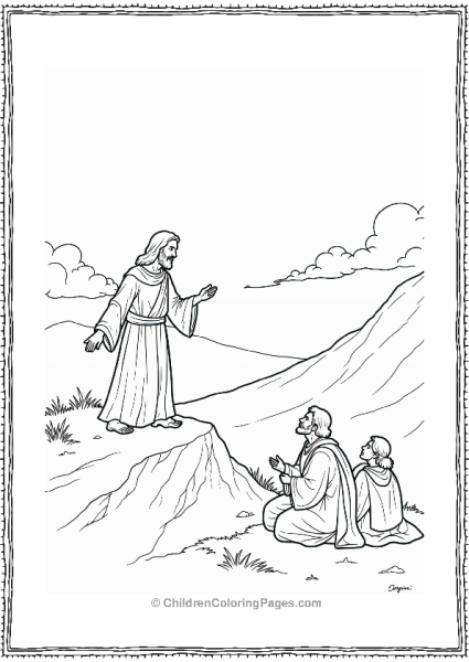 Jesus Teaching On A Mountain Free PDF Printable