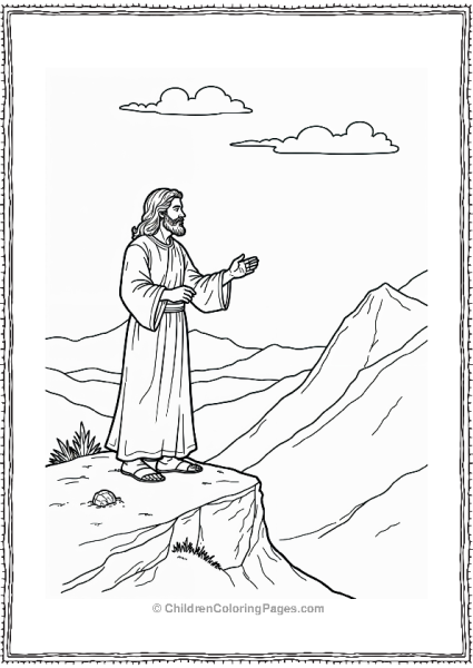 Jesus Teaching On Mountain Top Free PDF Printable