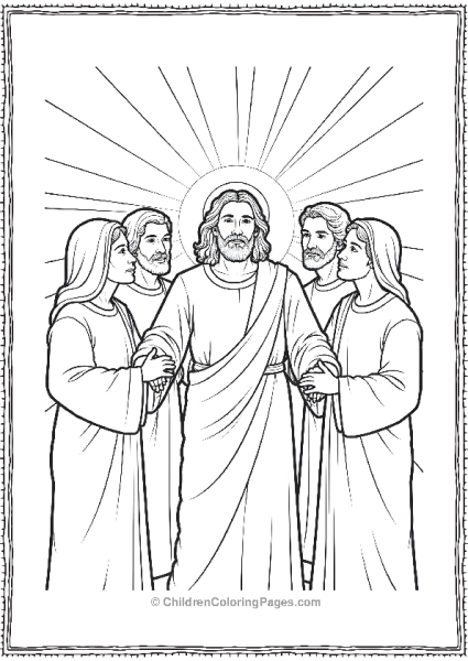 Jesus With His Gospels Free PDF Printable