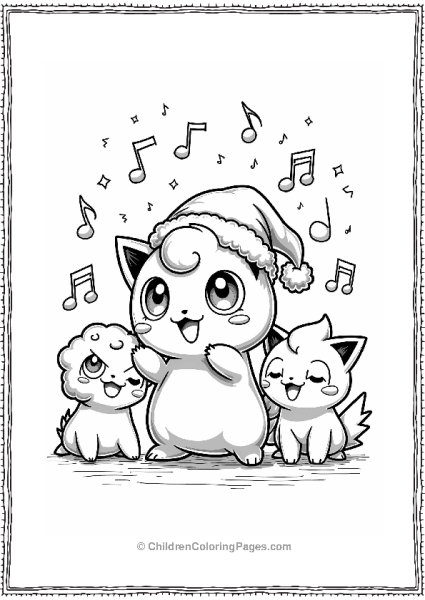 Jigglypuff Singing Christmas Carols Free PDF Printable