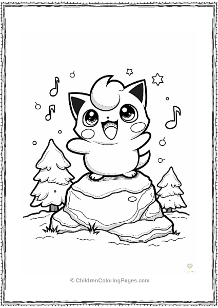 Jigglypuff Singing In The Snow Free PDF Printable