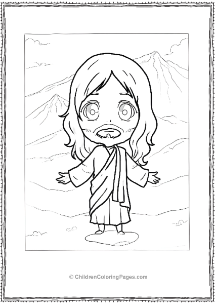 Kawaii Image Of Jesus Free PDF Printable