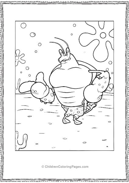 Larry The Lobster Saying Hello Free PDF Printable