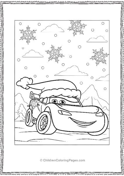 Lightening Macqueen In The Snow Free PDF Printable