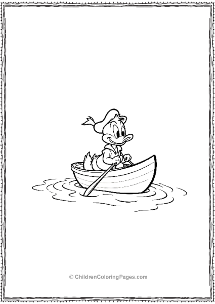 DuckTales Louie Rowing A Small Boat Free PDF Printable