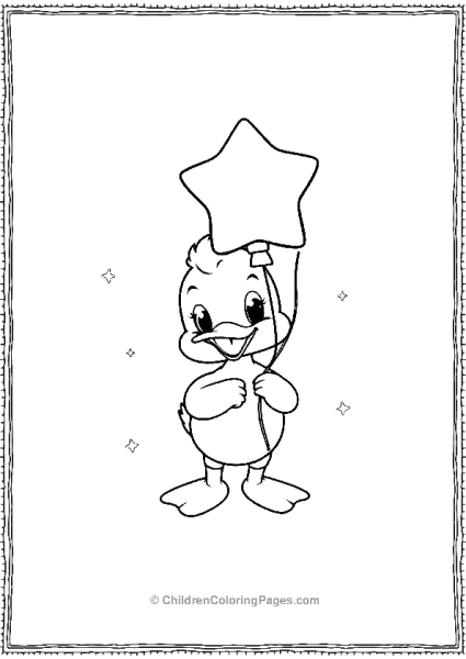 DuckTales Louie With A Balloon Free PDF Printable