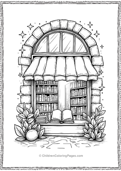 Magical Bookstore Front Black Friday Sale Free PDF Printable